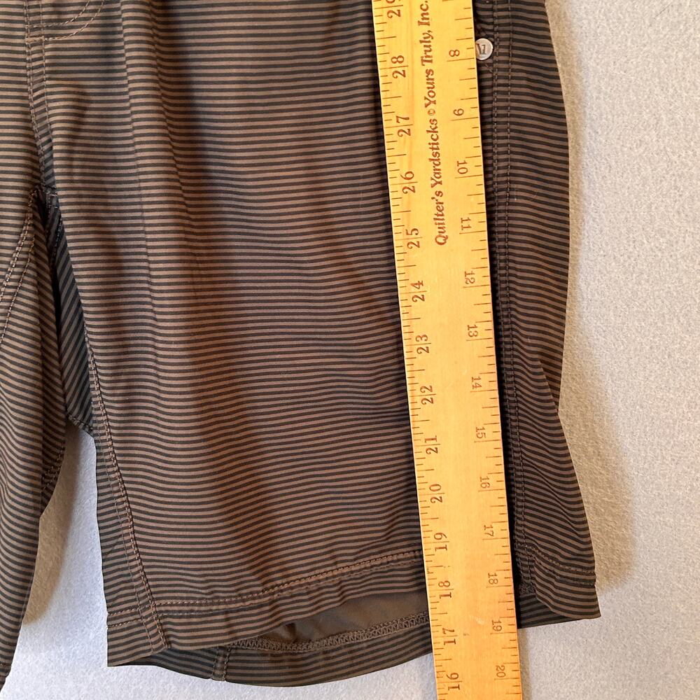 Vuori Kore Shorts Mens Small Brown Black Stripe V302 Gym Training Yoga Athletic - Picture 7 of 10
